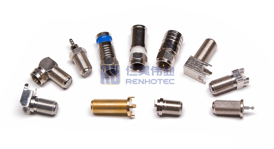 IEC (Coax) Connector, Angled, Female, Nickel Plated, 75 Ohm, Screw, Cable input diameter: 7.0 mm, Metal / PVC, White, 2 pcs